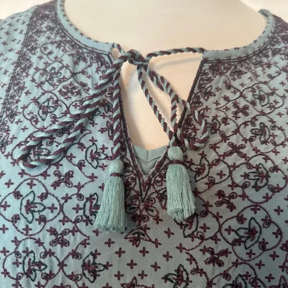 NWT Lucky Brand Blue&Black medium dress - Picture 6 of 7